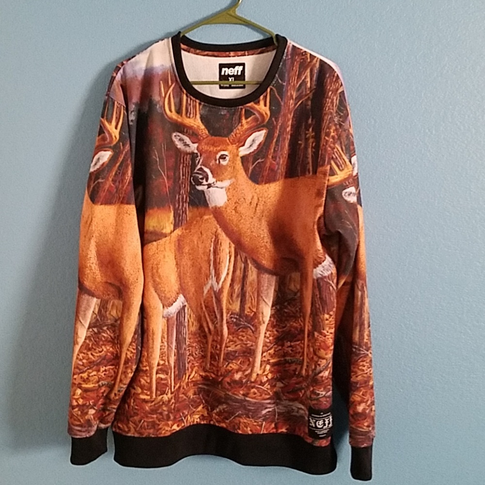 COPY - Unisex XL Deer Print Sweatshirt Longsleeve